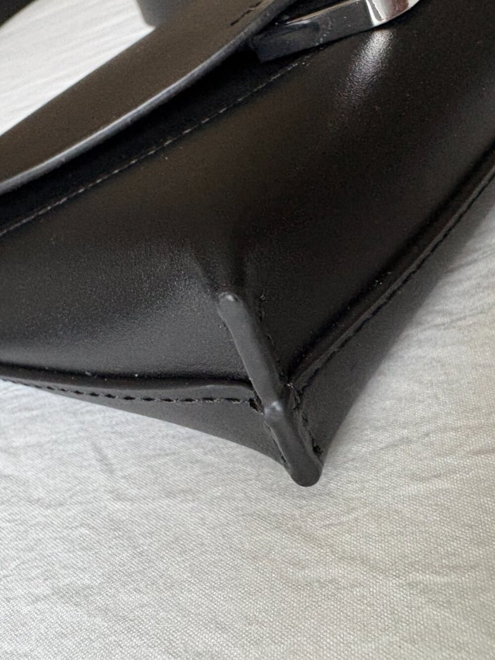 AllSaints Francine Crossbody Bag in Black Leather - Picture 5 of 7